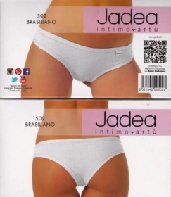 Jadea 502 bianco Трусы-бразилиана из хлопка и модала 